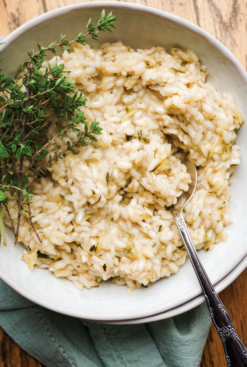 Creamy Lemon Thyme Zucchini Risotto (Dairy-Free) | Mags Makes